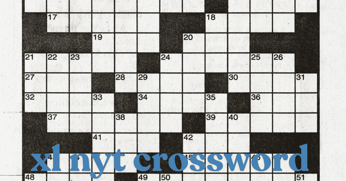 xl nyt crossword