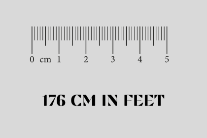 176 cm in feet